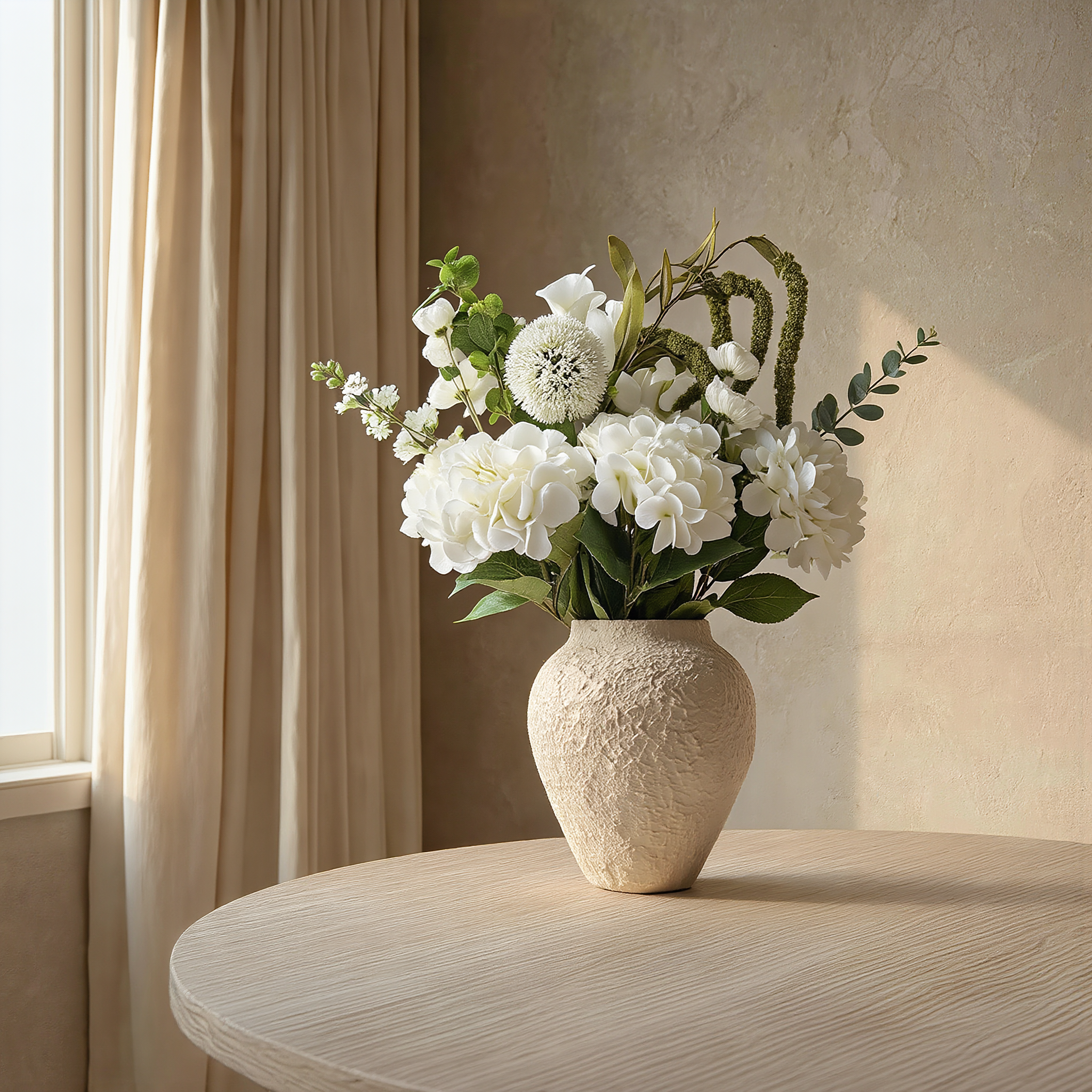 Kunstig Elysia Hvit Dobbel Bukett