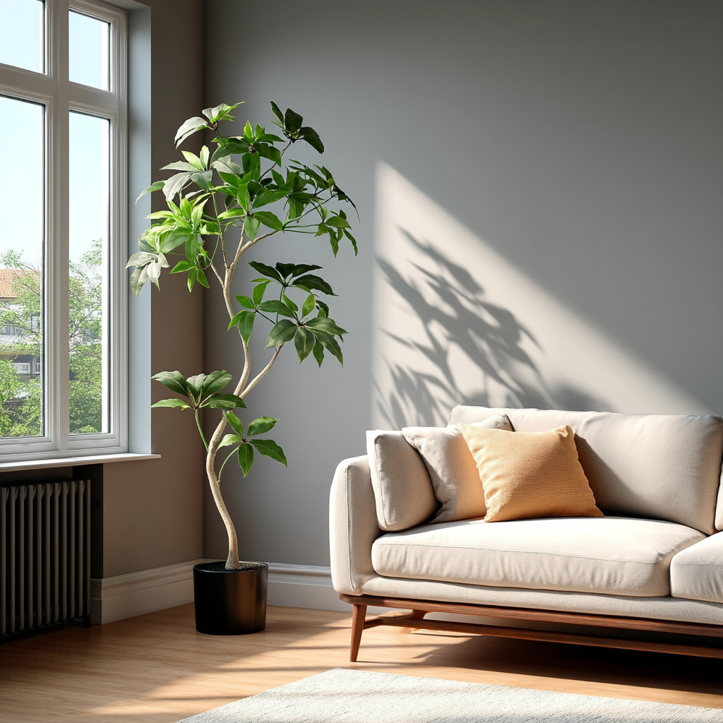 Kunstig Paraply-leaf Tre 180 cm